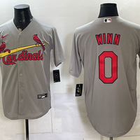 Men's St. Louis Cardinals Masyn Winn #0 Gray Replica Player Jersey