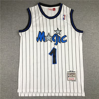 Men's Orlando Magic Penny Hardaway #1 White Hardwood Classics Swingman Jersey1