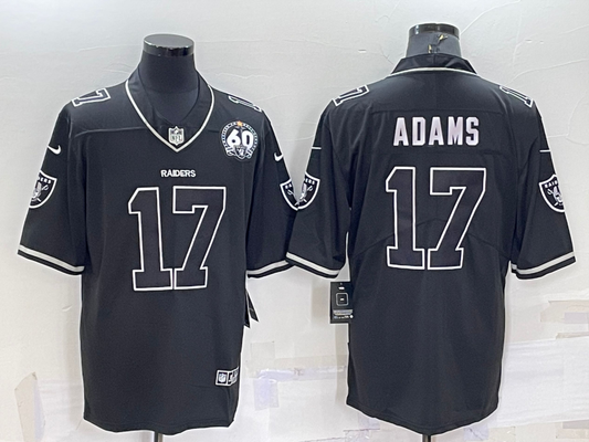 Men's Las Vegas Raiders Davante Adams #17 Black Game Jersey1