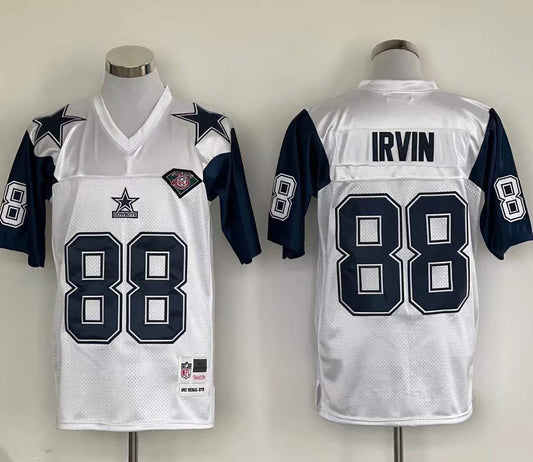 Men's Dallas Cowboys Michael Irvin Mitchell & Ness White Legacy Replica Jersey1