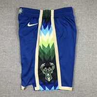 Men's Milwaukee Bucks 2022/23 Blue City Edition Basketball Shorts1