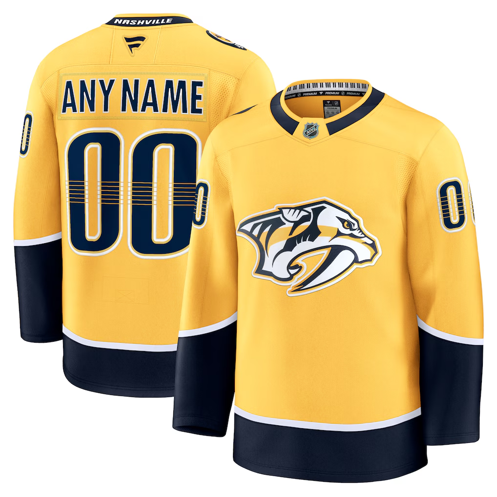 Nashville Predators Gold Home Premium Custom Jersey - JerseysFreak