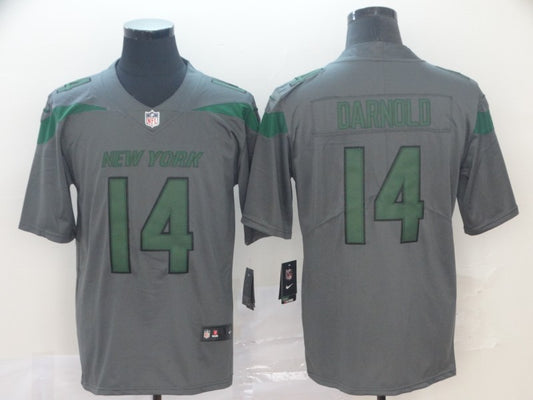 Men's New York Jets Sam Darnold #14 Gray Game Jersey1