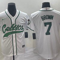 Men's Boston Celtics Jaylen Brown #7 White Replica Player Jersey