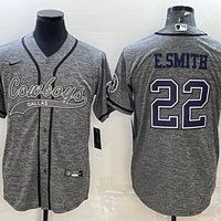 Men's Dallas Cowboys Emmitt Smith #22 Gray Player Jersey1 Joint Edition