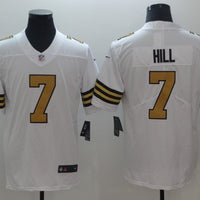 Men's New Orleans Saints Taysom Hill #7 White Player Game Jersey1