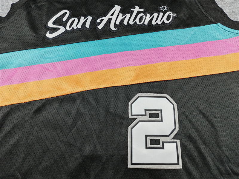 Men's San Antonio Spurs Dylan Harper #2 Black 2025/26 Swingman Jersey - City Edition
