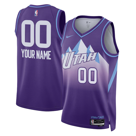 Men's Utah Jazz Purple 2024/25 Custom Swingman Jersey1 - City Edition