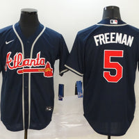 Men's Atlanta Braves Freedie Freeman #5 MLB White Replica Jersey1