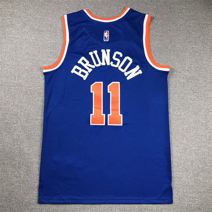Men's New York Knicks Jalen Brunson #11 Blue Swingman Jersey1 - Icon Edition