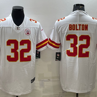 Men's Kansas City Chiefs Nick Bolton #32 White Game Jersey1