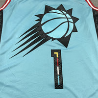 Men's Phoenix Suns Devin Booker #1 Turquoise 2022/23 Swingman Jersey1 - City Edition