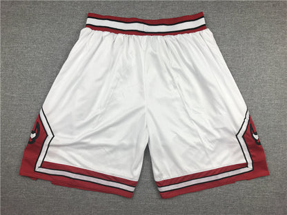 Men's Chicago Bulls White Basketball Shorts1