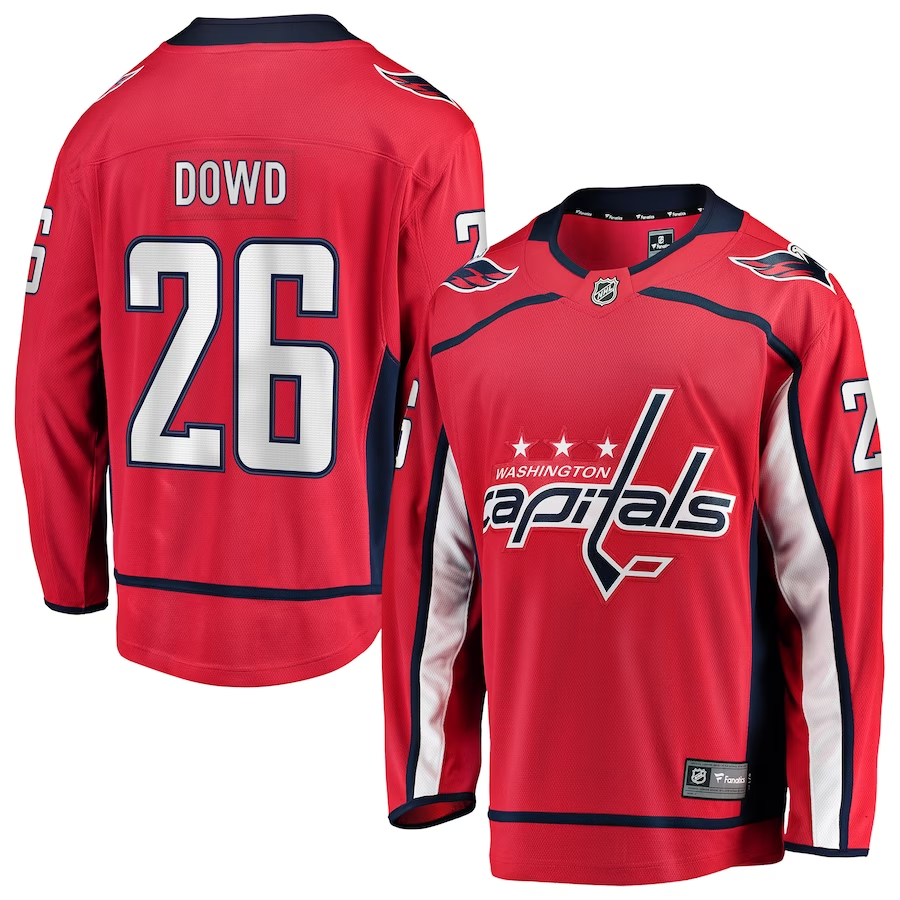 Men's Washington Capitals Nic Dowd #26 Red Home Breakaway Player Jersey1