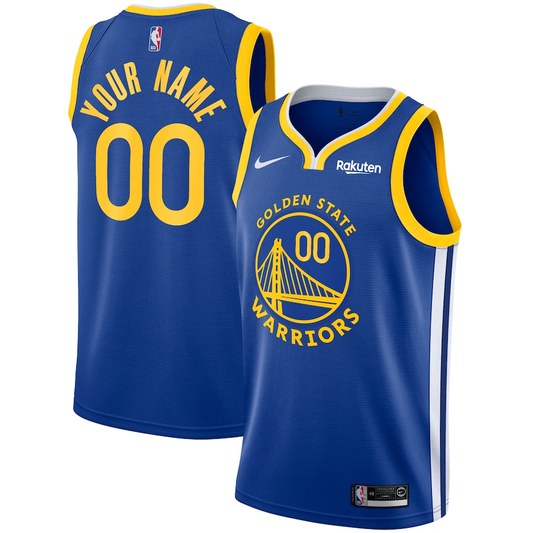 Men's Golden State Warriors Royal 2020/21 Swingman Custom Jersey1 - Icon Edition