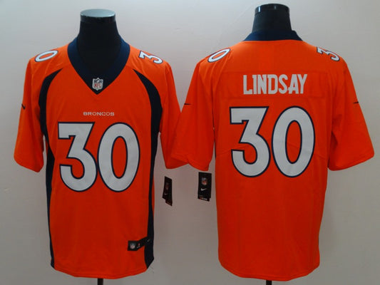 Men's Denver Broncos Phillip Lindsay #30 Orange Game Jersey1