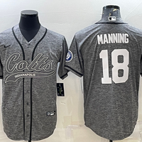 Men's Indianapolis Colts Peyton Manning #18 Gray Game Jersey1 Joint Edition