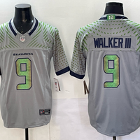 Men's Seattle Seahawks Kenneth Walker III #9 Wolf Gray 2025 Rivalries Collection Limited Jersey
