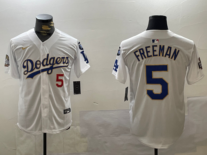 Freddie Freeman #5 Los Angeles Dodgers White Game Jersey - JerseysFreak