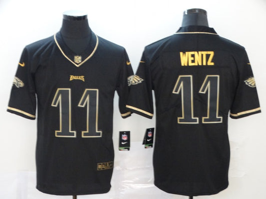 Men's Philadelphia Eagles Carson Wentz #11 Black Game Jersey1