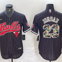 Men's Chicago Bulls Michael Jordan #23 Black Replica Player Jersey