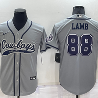 Men's Dallas Cowboys CeeDee Lamb #88 Gray Game Jersey1 Joint Edition