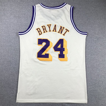 Men's Los Angeles Lakers Kobe Bryant #24 Cream Hardwood Classics Swingman Jersey1
