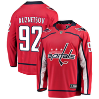 Men's Washington Capitals Evgeny Kuznetsov #92 Red Home Breakaway Player Jersey1