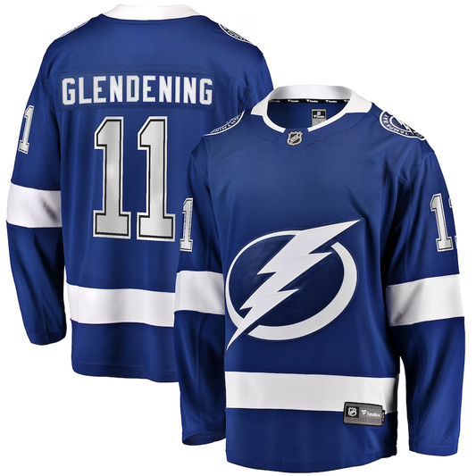 Men's Tampa Bay Lightning Luke Glendening #11 Blue Player Jersey1