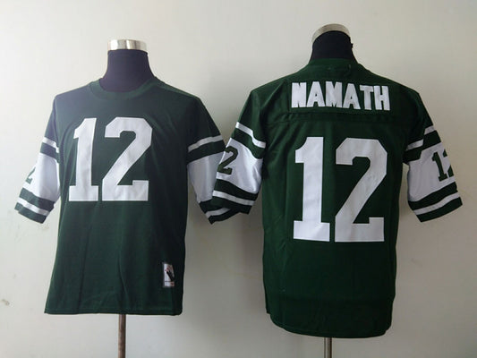 Men's New York Jets Joe Namath Mitchell & Ness Green Legacy Replica Jersey1