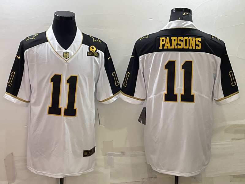 Men's Dallas Cowboys Micah Parsons #11 White Game Player Jersey1