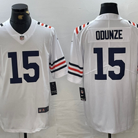 Men's Chicago Bears Rome Odunze #15 White 2024 NFL Draft 2nd Alternate Game Player Jersey1