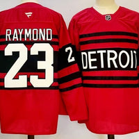 Men's Detroit Red Wings Lucas Raymond #23 Fanatics Red Player Jersey
