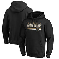 Men's Black Vegas Golden Knights Staggered Stripe Pullover Hoodie