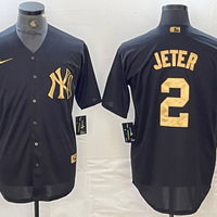 Men's New York Yankees Derek Jeter #2 Black Limited Player Jersey1