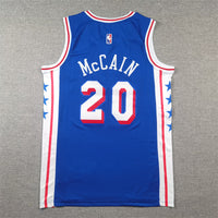 Men's Philadelphia 76ers Jared McCain #20 Royal Swingman Jersey1 - Icon Edition
