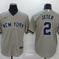Derek Jeter New York Yankees Gray Jersey