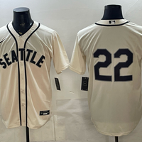 Men's Seattle Mariners Julio Rodriguez #22 Cream Limited Player Jersey