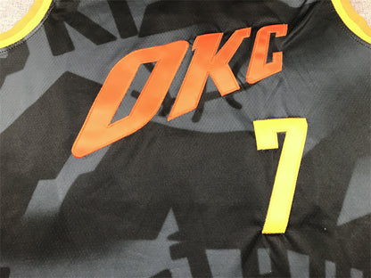 Men's Oklahoma City Thunder Chet Holmgren #7 Black 2023/24 Swingman Jersey1 - City Edition