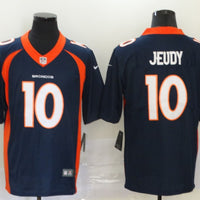 Men's Denver Broncos Jerry Jeudy #10 Navy Game Jersey1