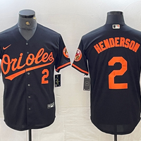 Men's Baltimore Orioles Gunnar Henderson #2 Black Replica Player Jersey1