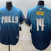 Men's Philadelphia Phillies Pete Rose #14 Blue City Connect Limited Player Jersey