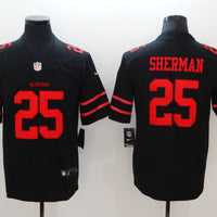 Men's San Francisco 49ers Richard Sherman #25 Black Game Jersey1