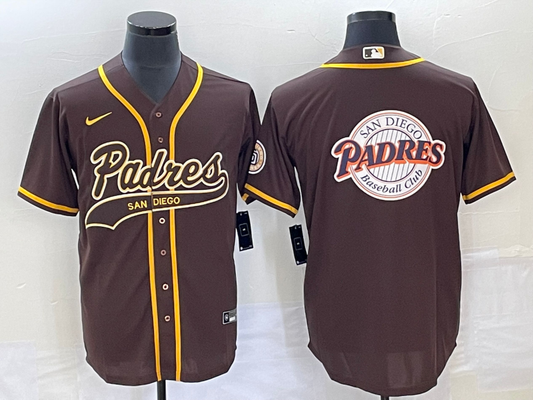 Men's San Diego Padres Brown Replica Player Jersey1 Joint Edition