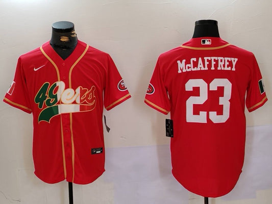 Men's San Francisco 49ers Christian McCaffrey #23 Scarlet Game Jersey1