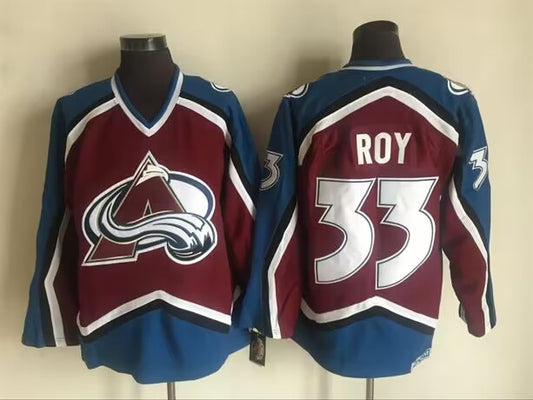 Men's Colorado Avalanche Patrick Roy #33 Maroon Player Jersey1