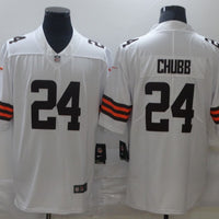 Men's Cleveland Browns Nick Chubb #24 White Player Game Jersey1