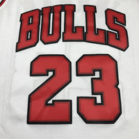 Men's Chicago Bulls Michael Jordan #23 White Fast Break Replica Player Jersey1