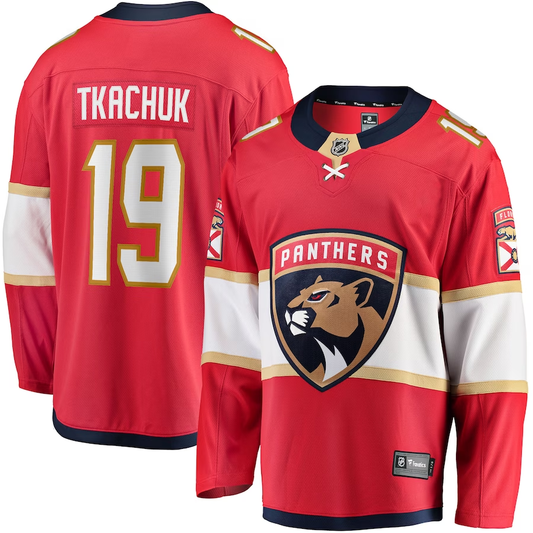 Men's Florida Panthers Matthew Tkachuk #19 Red Home Breakaway Player Jersey1