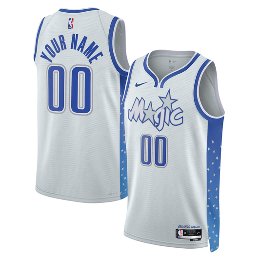 Men's Orlando Magic Silver 2025/26 City Edition Swingman Custom Jersey
